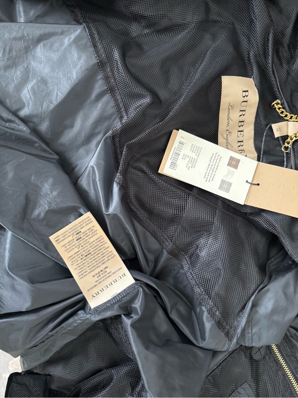 Burberry Cardingmill Lightweight Hooded Blue Parka Size XS - Picture 7 of 14